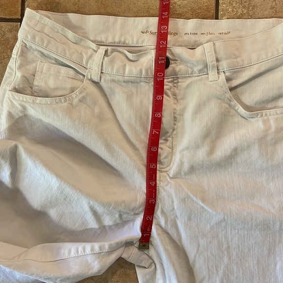 Soft Surroundings Jeans Sz 12 TALL Straight Leg High Rise Jeans WHITE - Picture 9 of 11